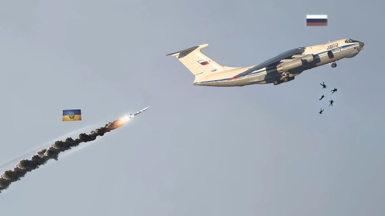 7 минут назад! Украинская ракета уничтожила российский военно-транспортный самолет Ил-76.