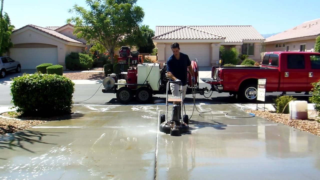 How to Power Wash a Driveway in Preparation for F9 Concrete Rust Removal