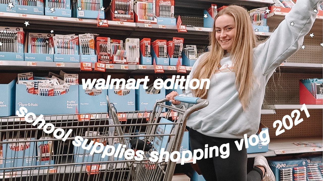 BACK TO SCHOOL SUPPLIES SHOPPING VLOG & HAUL 2021 *walmart edition*