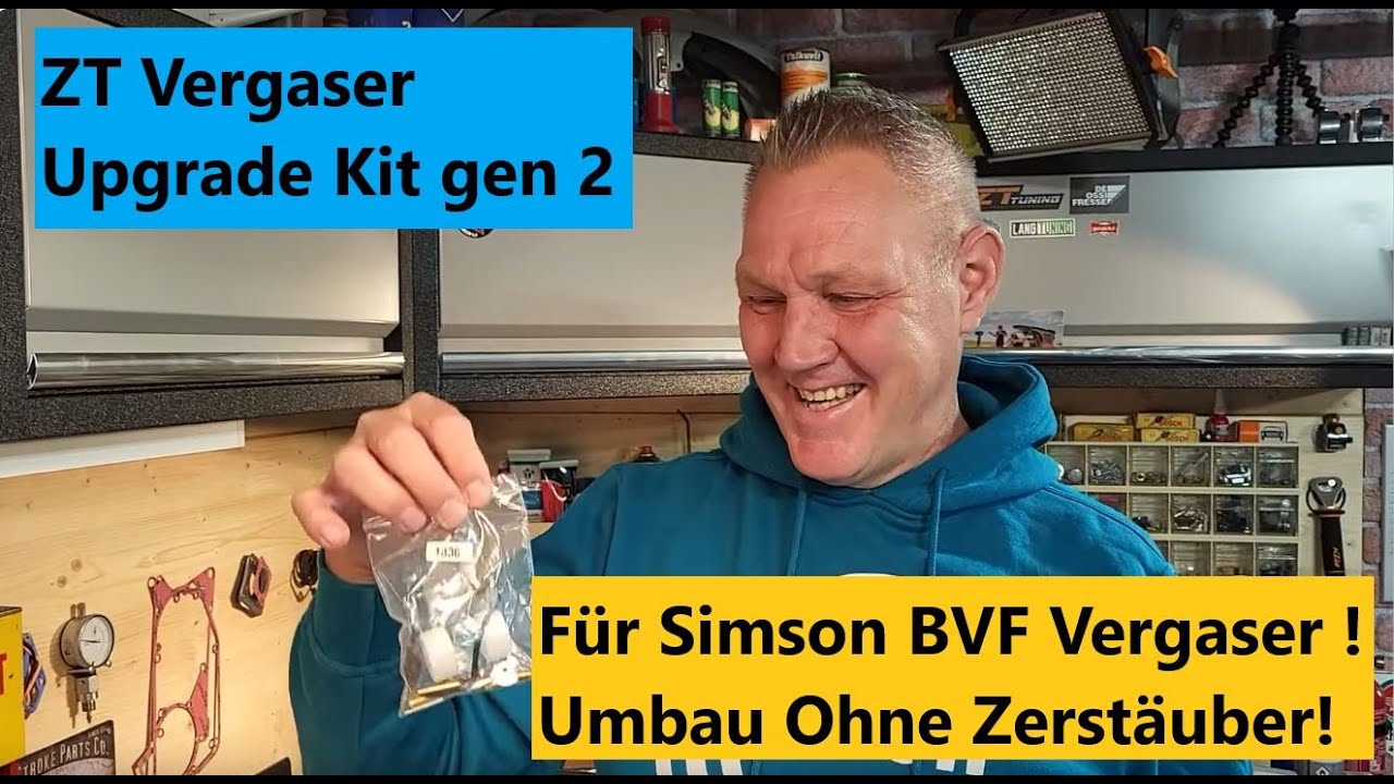 ZT Vergaser Upgrade Kit 2.te Generation inkl. Einbau für Simson BVF 16 N1 Vergaser !