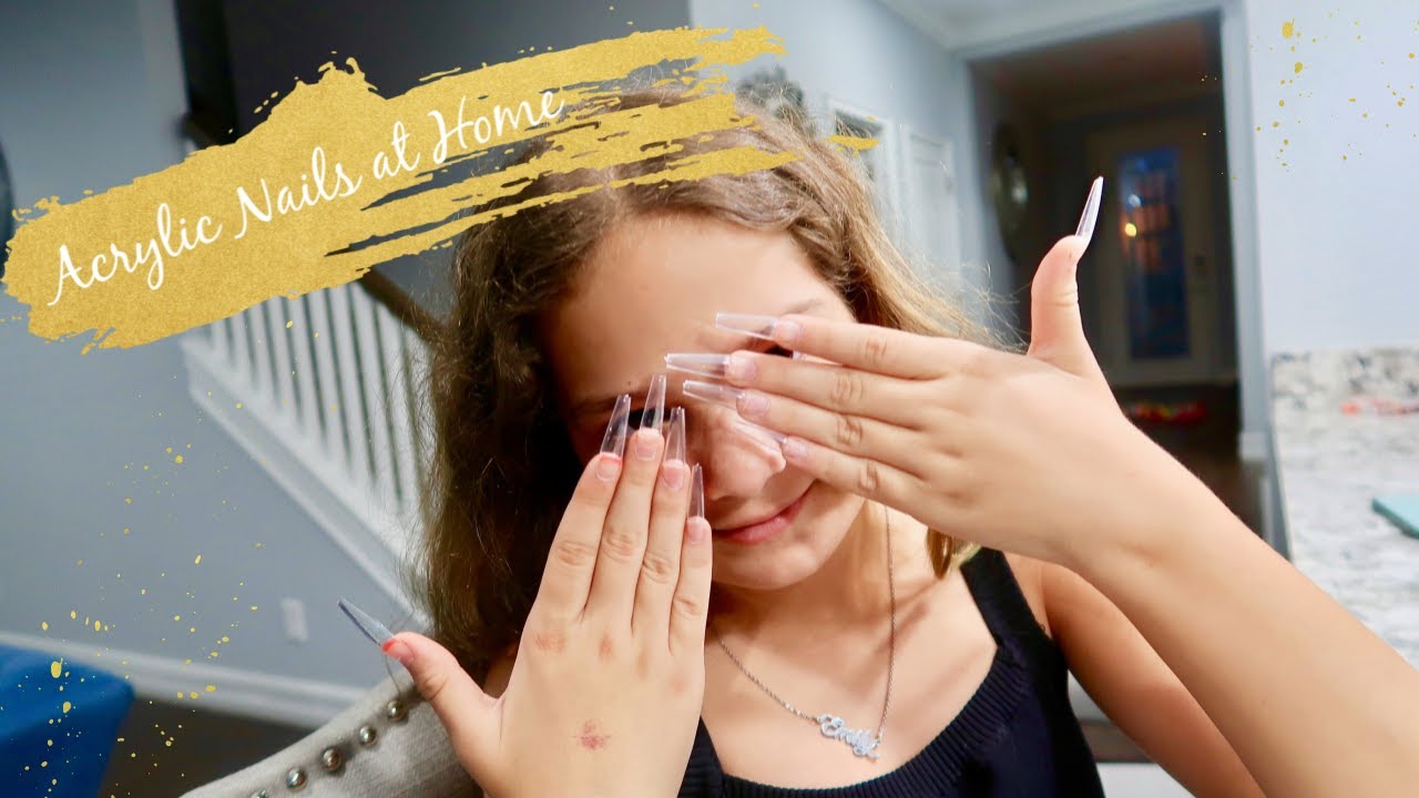 MY MOM DID MY ACRYLIC LONG NAILS AT HOME | SISTERFOREVERVLOGS #765