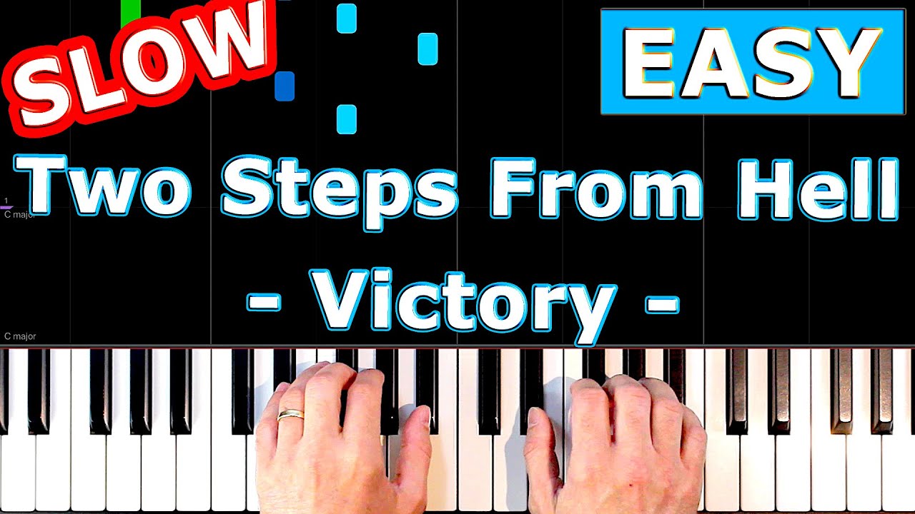 Two Steps From Hell - Victory - SLOW EASY Piano Tutorial