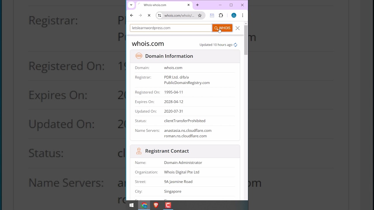 Учебное пособие по поиску Whois &mdash; конфиденциальность домена