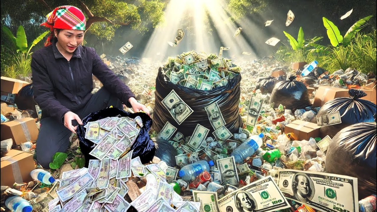 120 days searching for huge amount of money: lucky scrap collector girl discovers large sum of money