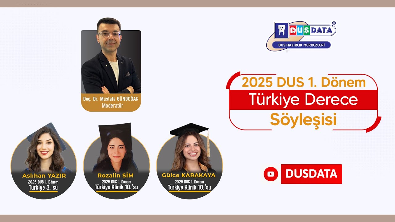 2025 1. Dönem DUS Türkiye 3.'sü ve 10.'ları ile Söyleşi