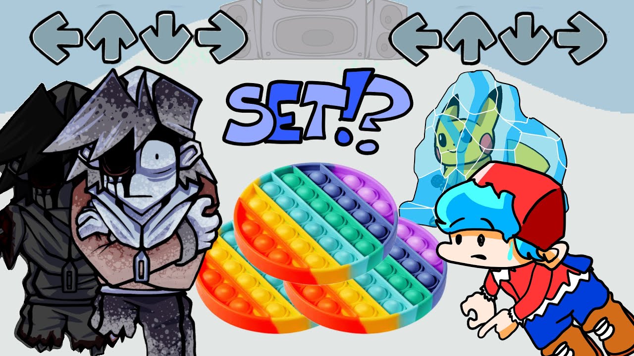 FNF Characters VS Mount Silver | POP-IT Battle | FRIDAY NIGHT FUNKIN ANIMATION | Monochrome Remix