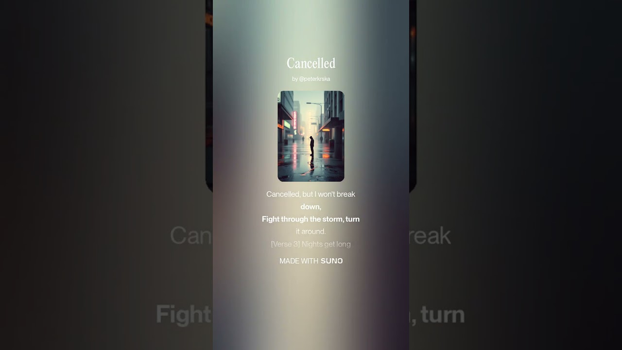 Cancelled, Original Song by Peter Krska, (C)2026 Peter Krska