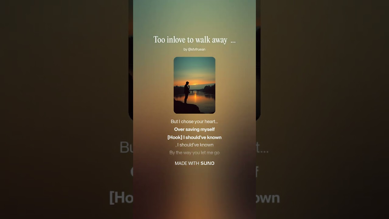 Too inlove to walk away