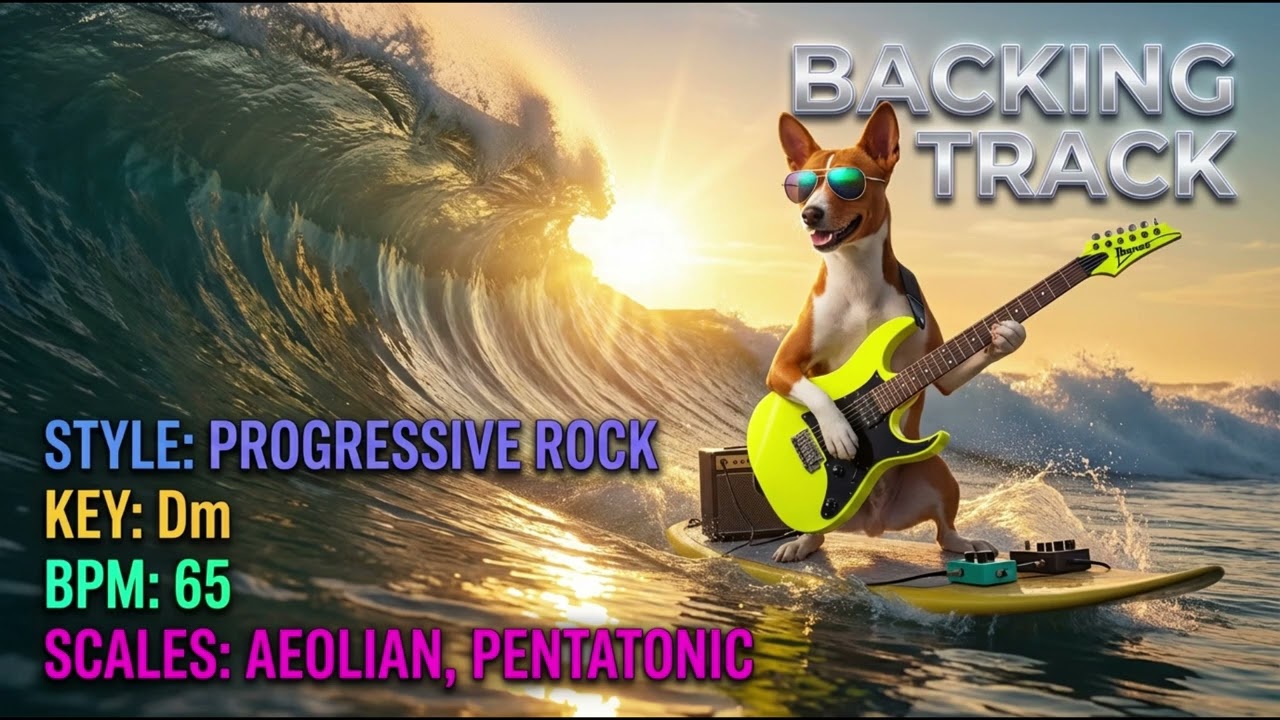 Amazing Progressive Rock Backing Track Jam in Dm