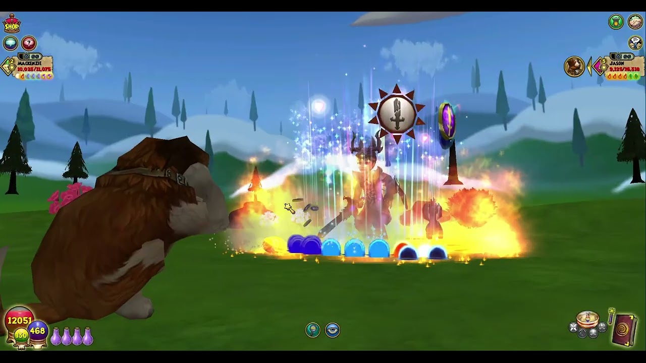 Wizard101 PVP Rank 1 Life!! vs storm, WOW good game