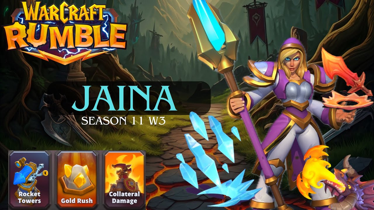Warcraft Rumble PvP : Road to 13000 with Jaina & the 3 spells build | S11W3