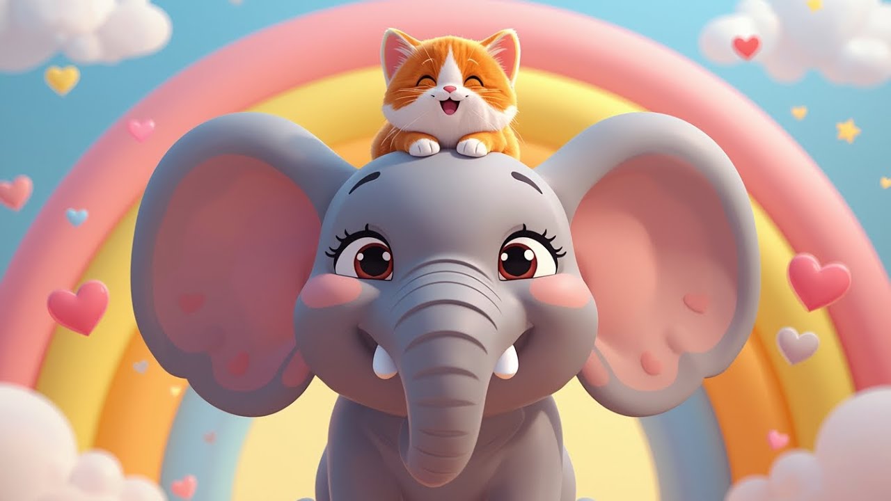 Elephant and Cat Friendship 🐘🐱 | Toon junction Fun Kids Song Nursery Rhyme. 