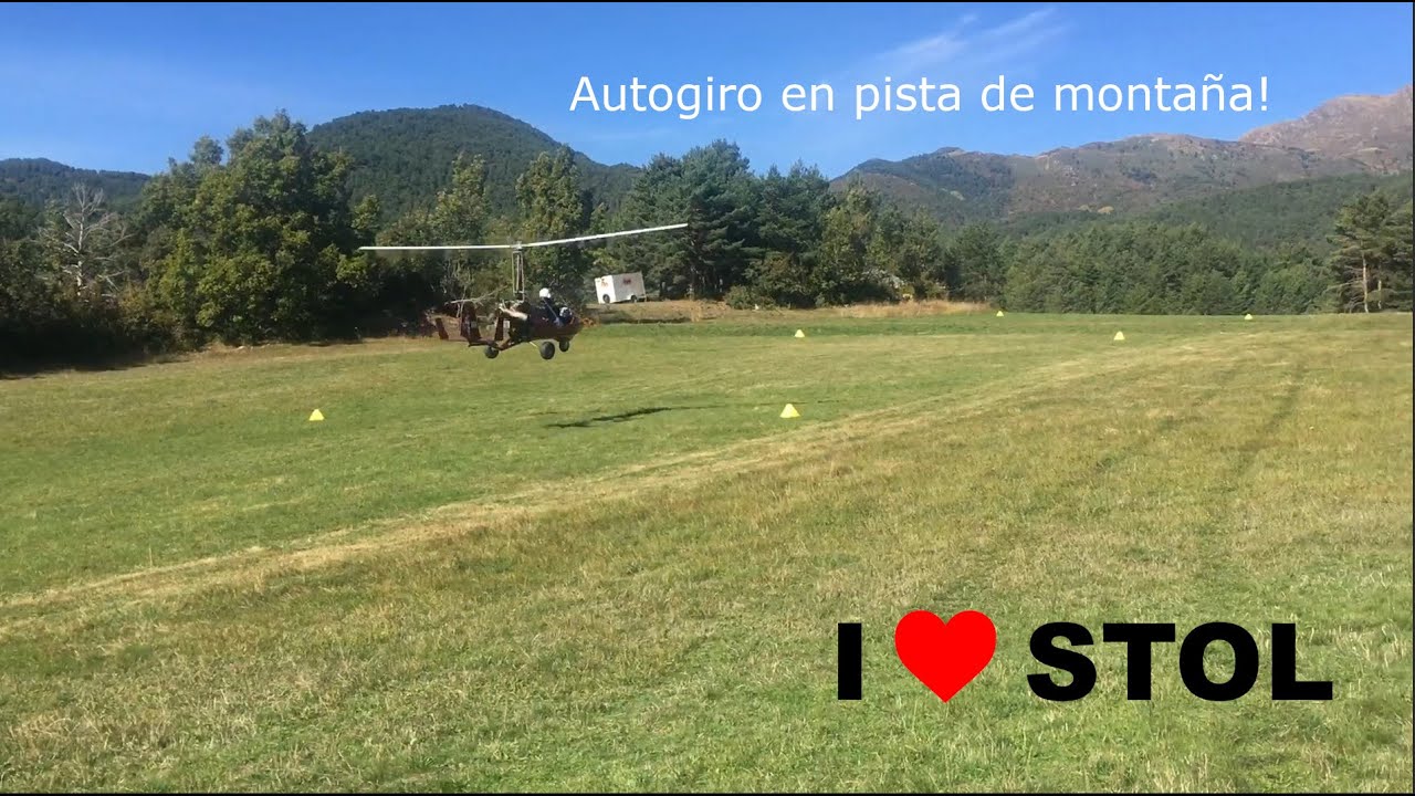 #AUTOGIRO #ELA aterrizando en pista de monta&ntilde;a de 200mm en muy pocos metros!