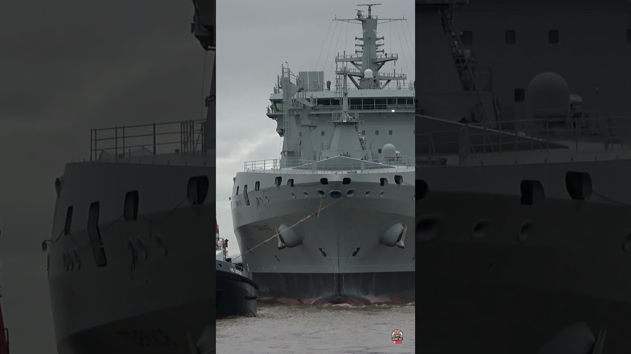 RFA Tiderace (A137) on the River Mersey on 09.10.2025 