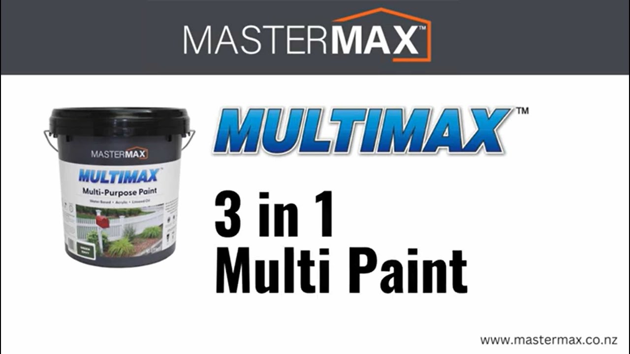 MULTIMAX Multi-Purpose Paint by MASTERMAX - All-in-One Solution  Multi-Surfaces, Maximum Versatility