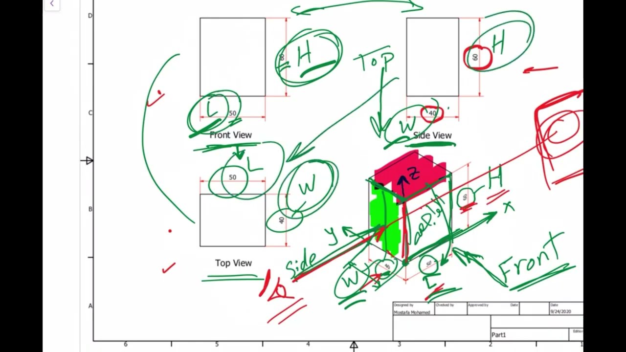 3.1 Engineering Drawing and Projections مباديء الإسقاط في الرسم الهندسي
