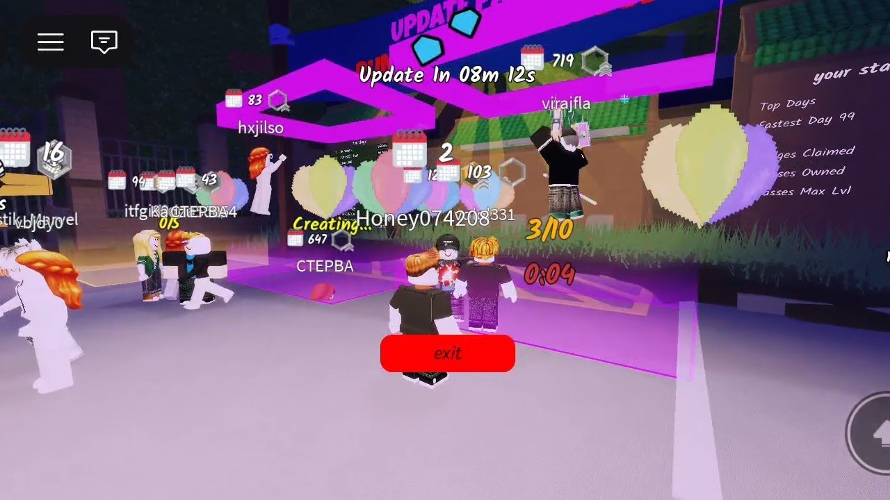 Update Party 99 Nights in the Forest