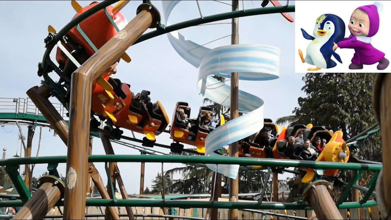 Masha and the bear penguin airplane Leolandia park | Masha e Orso Vroom Kids Playing