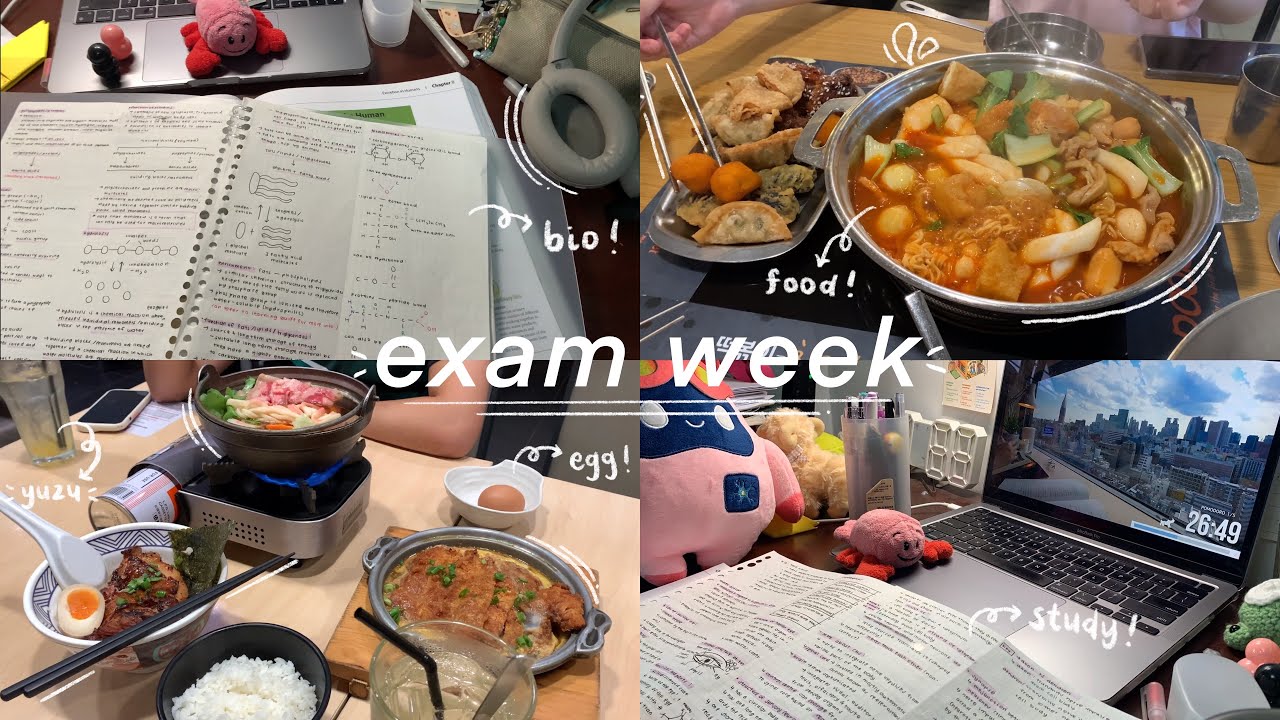 exam week 🌷 | cramming for 6 exams, mental breakdowns, post exam outings
