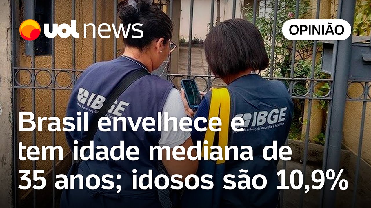 Censo IBGE: Brasil envelhece e tem idade mediana de 35 anos; idosos já são 10,9%