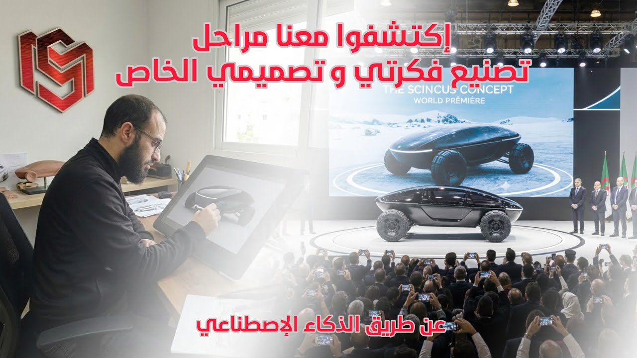 SM DESIGN SCINCUS concept / إكتشفوا معنا مراحل صناعة السيارات @V6CHANNELPROYOUTUBE