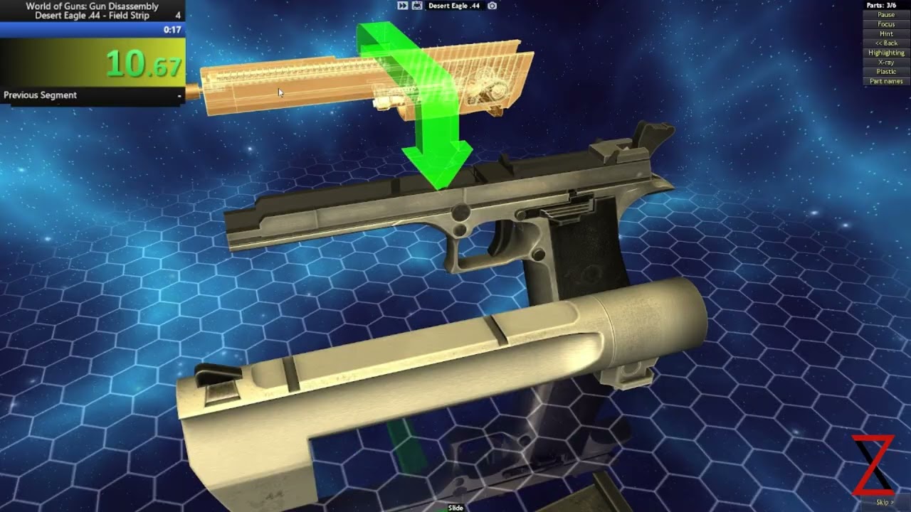 World of Guns:  Gun Disassembly  Desert Eagle Field Strip Speedrun 16.44