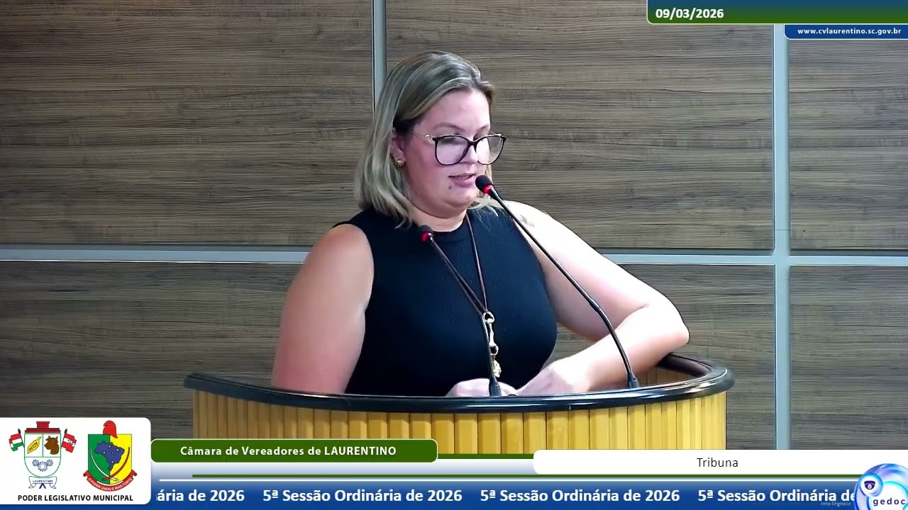 5ª Sessão Ordinária de 2026 - Câmara de Vereadores de Laurentino
