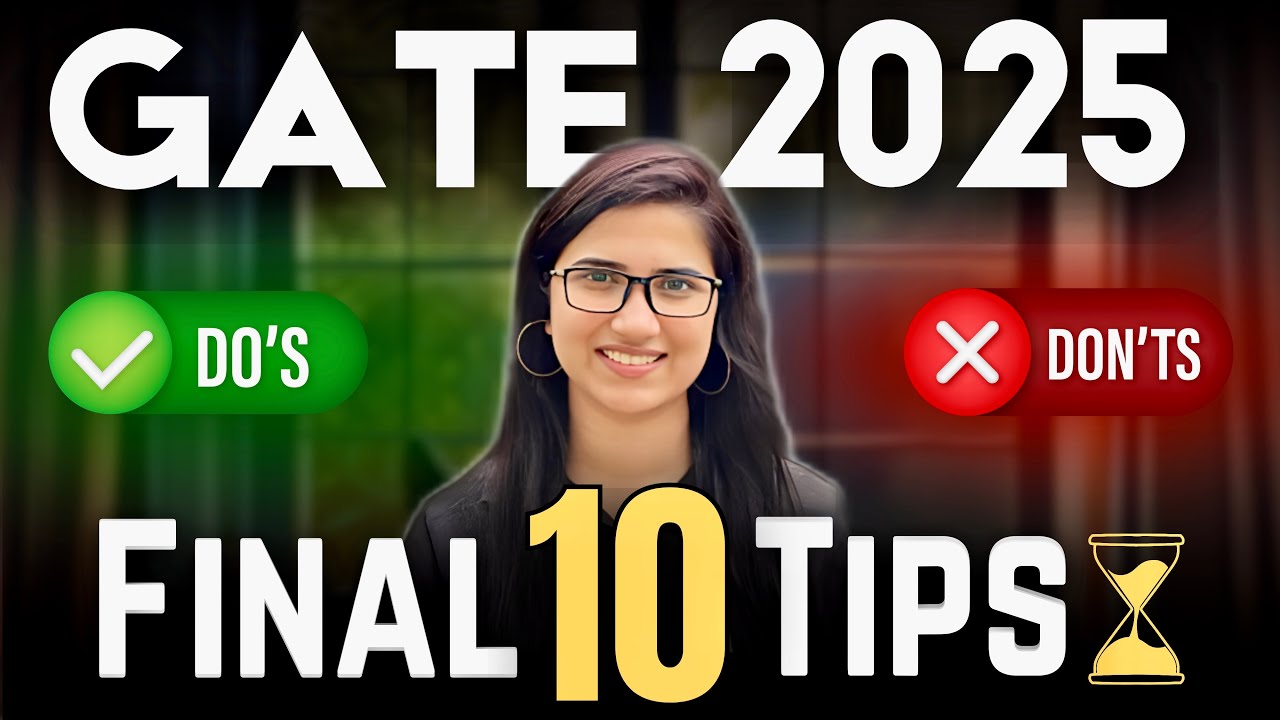 GATE Last minute preparation strategy | How to attempt gate exam |GATE 2025|Final Tips for gate exam