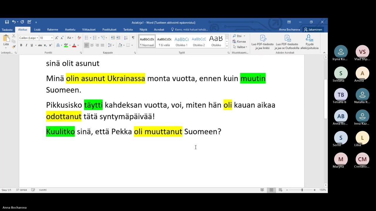 Pluskvamperfekti