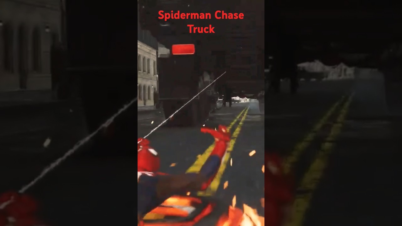 Spiderman truck Chasing #marvelsspidermanremastered #spidermanadventure #spiderman #gaming #marvel