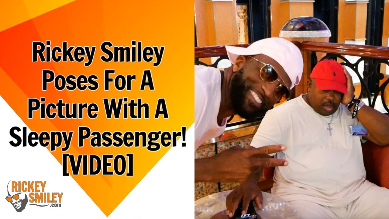 Rickey Smiley Poses For A Picture With A Sleepy Passenger!