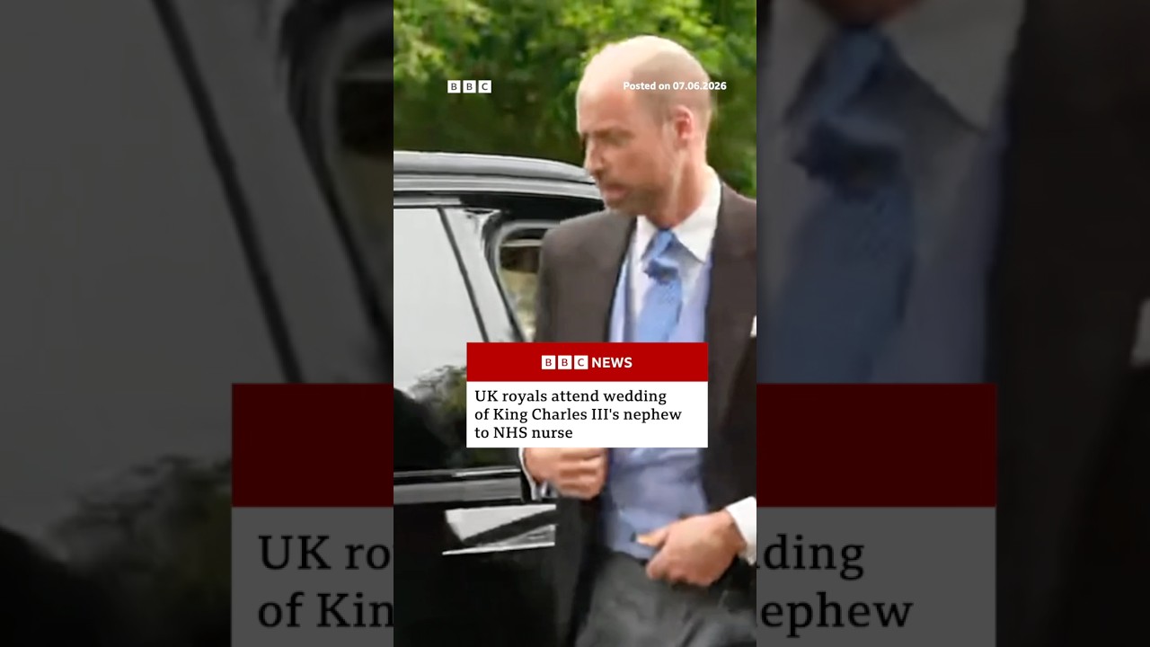 UK royals attend wedding of King Charles III's nephew Peter Phillips to NHS nurse. #BBCNews