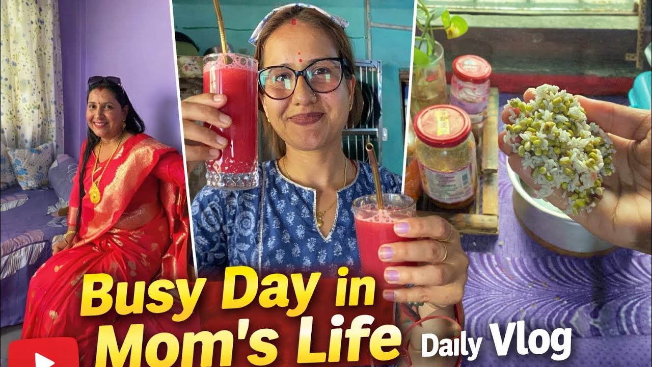 Busy Mom Daily Routine | Kids Study, Cooking & Healthy Fruit Drink | Family Vlog