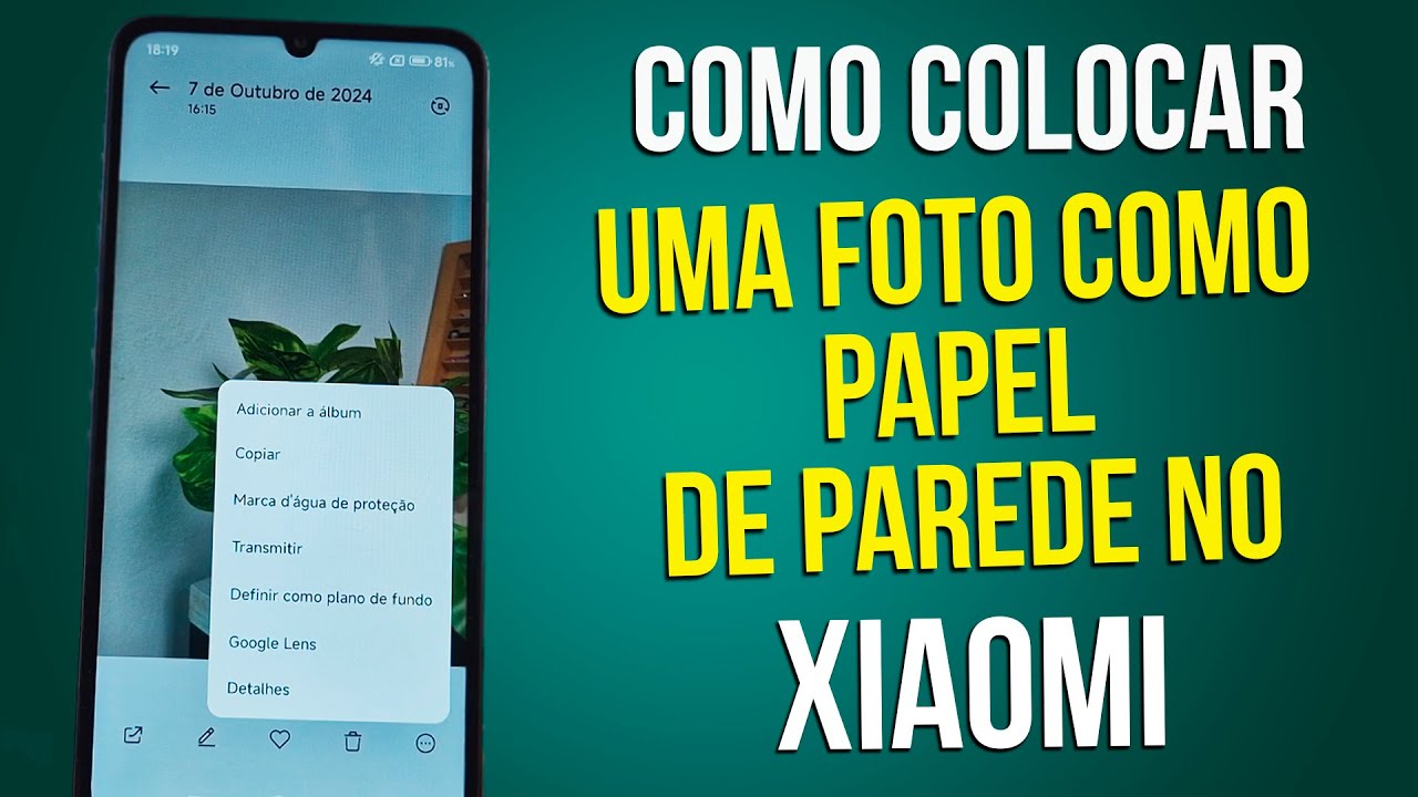 Como Colocar FOTO como Papel de Parede no XIAOMI   Passo a Passo Xiaomi Redmi 13C e outros Xiaomi