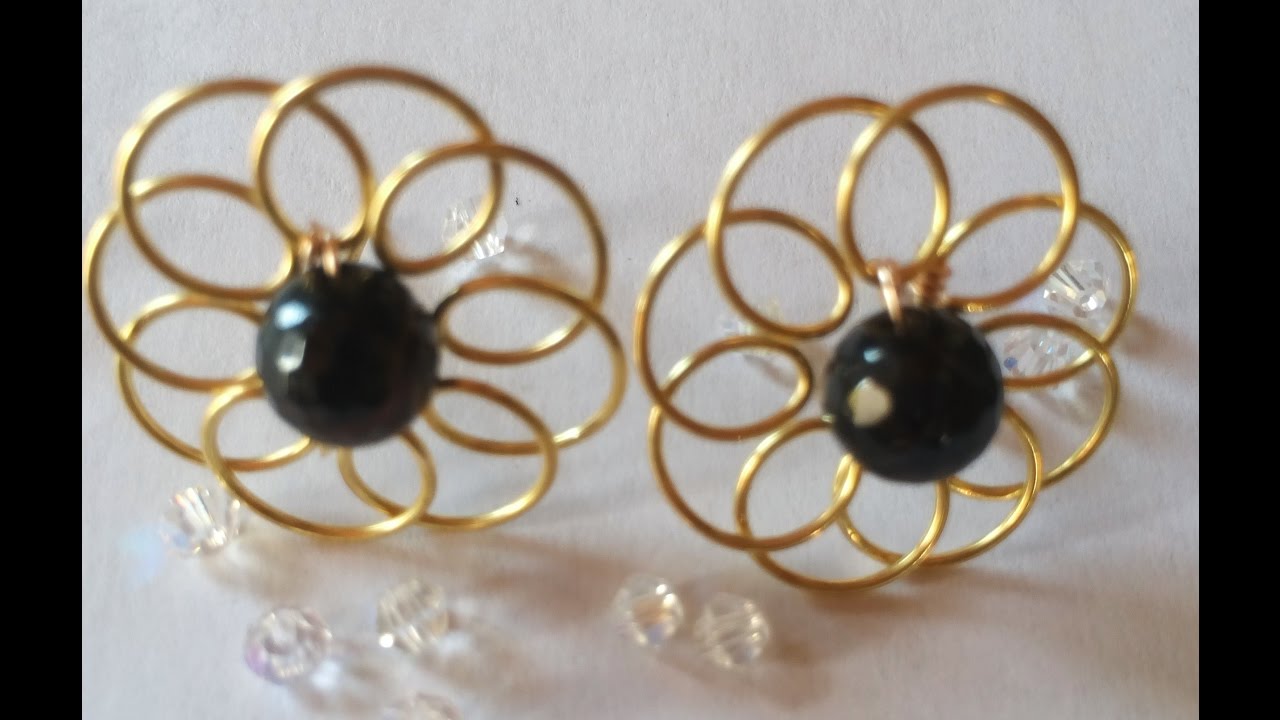 Flower earring (tutorial)