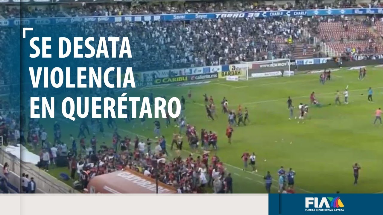 Aficionados de Atlas y Querétaro desatan violencia inaudita en el estadio Corregidora