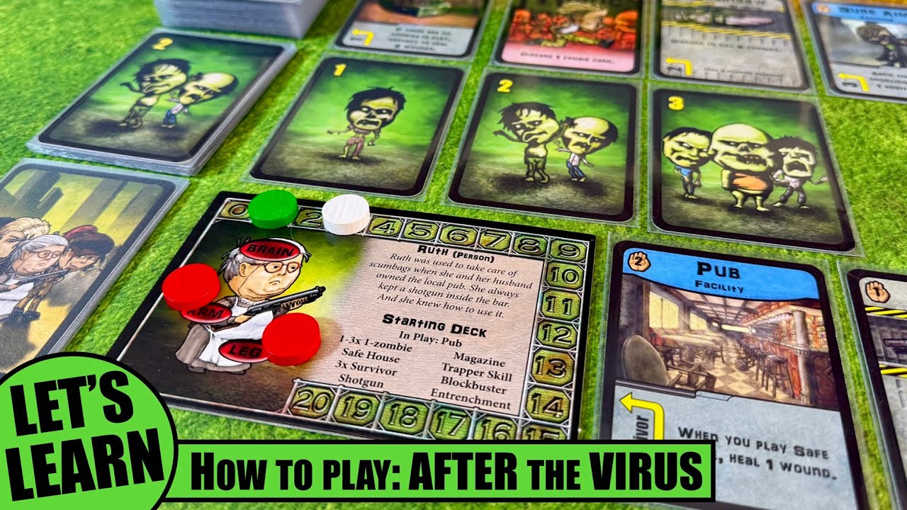 Let's Learn How to Play AFTER THE VIRUS Deck Building Game  |  Dale the Casual Gamer