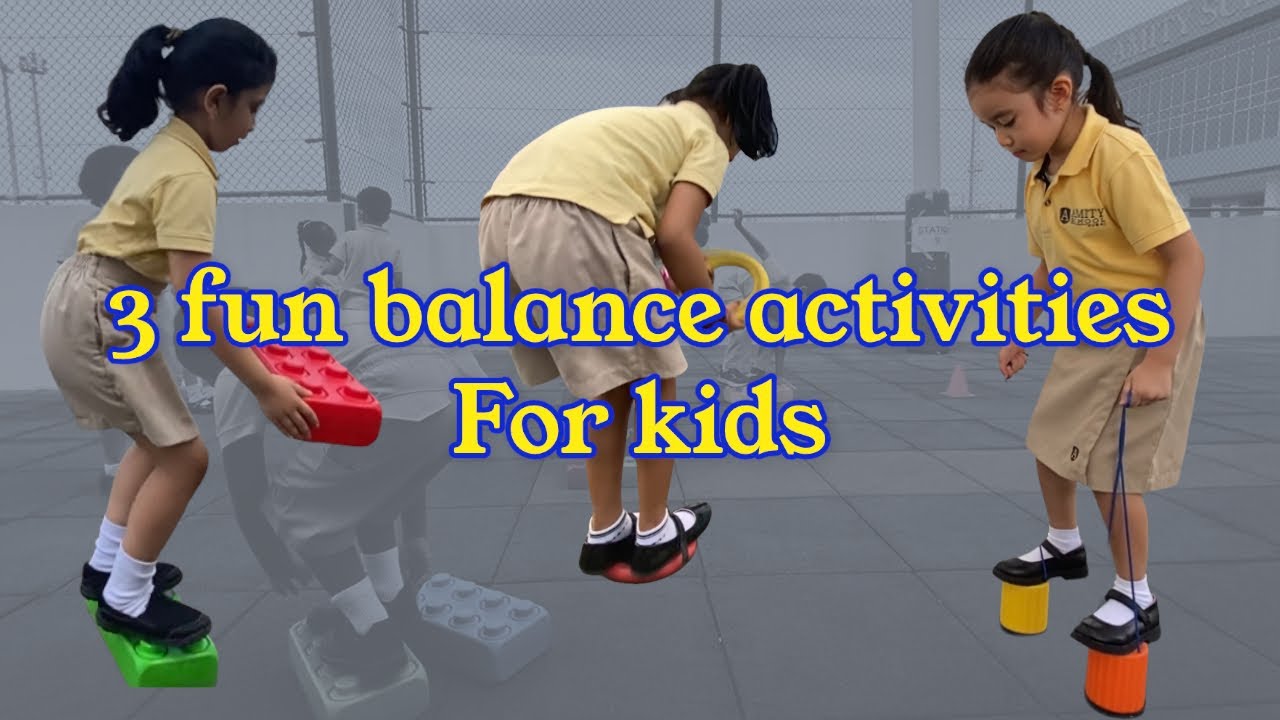 3 FuN balance activities for kids || PE GAMES | physed games
