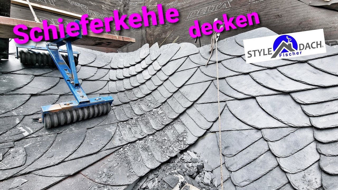 Schieferkehle decken - Live vom Schieferdach in Dresden - Schieferdecker