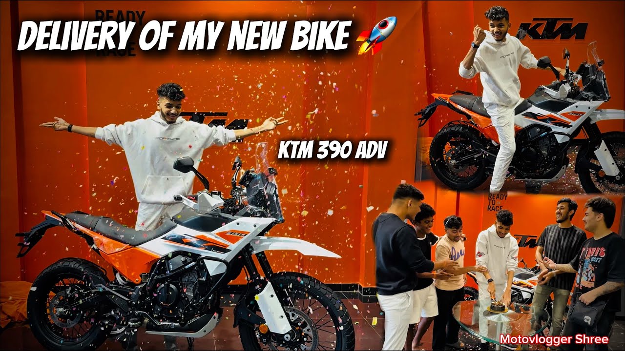 Finally apni new bike ki Delivery Le li 😍 | KTM 390 Adventure S | Motovlogger Shree