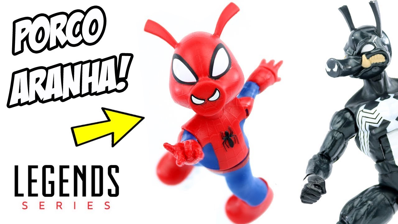 Boneco do Porco-Aranha Spider-Ham Review Marvel Legends - Filme Homem-Aranha no Aranhaverso