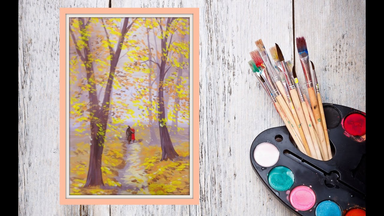 Как нарисовать осень гуашью! #Dari_Art