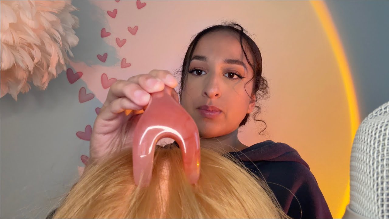 ASMR GUA SHA 💆🏽‍♀️ SCALP MASSAGE FOR DEEP SLEEP😴✨ CRISPY HAIR SOUNDS ✨💤