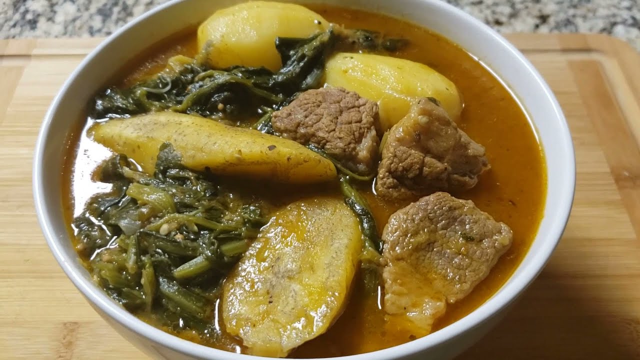 #Bouillon de viande de boeuf aux #epinards:CONGOLAISE À LA CUISINE