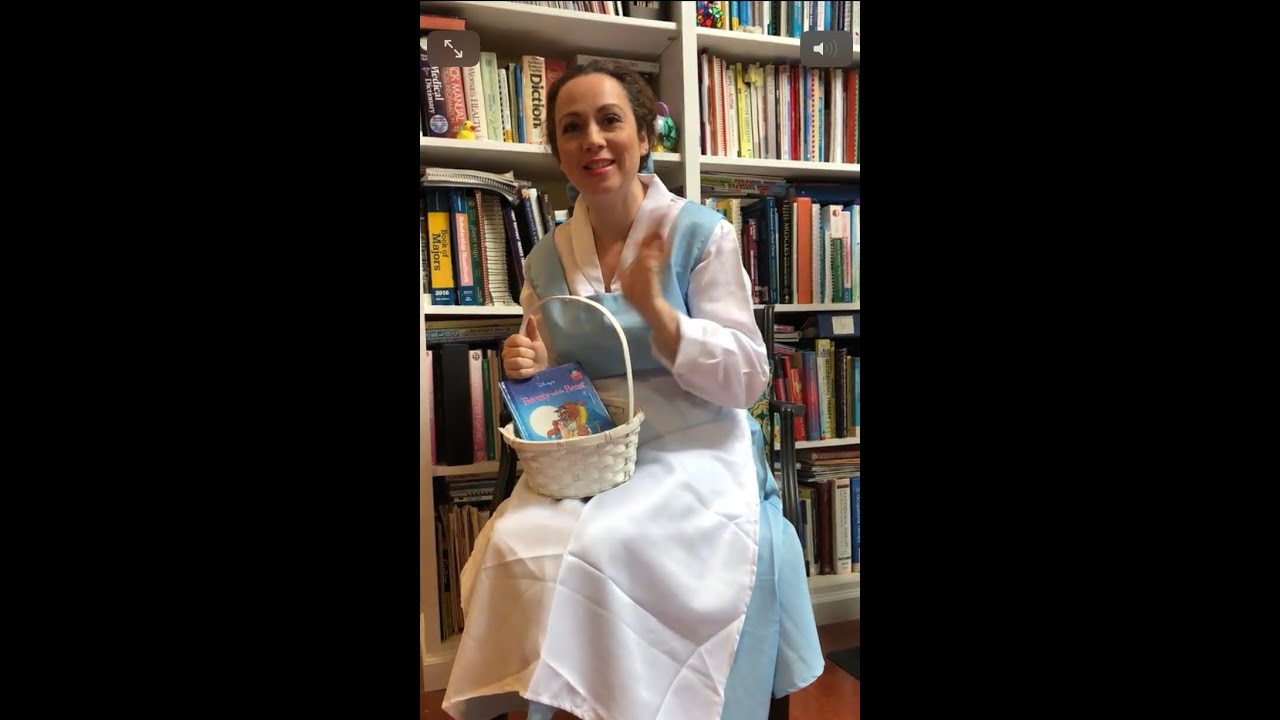 Belle reads Beauty and the Beast
