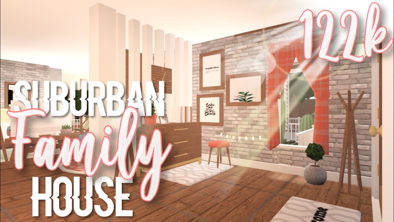 122k Suburban Family House (no gamepass and fits 12 people) | Bloxburg ROBLOX Mobile speedbuild