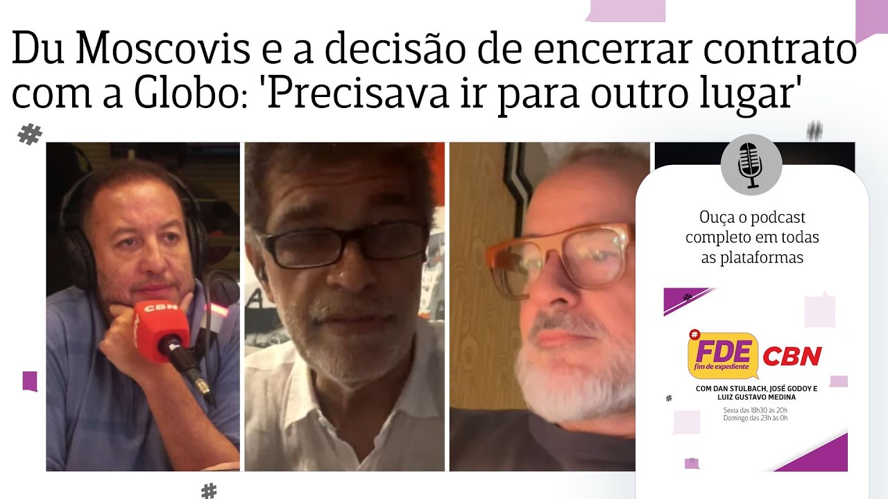 Du Moscovis fala sobre decisão de encerrar contrato com a Globo: 'Precisava ir para outro lugar'