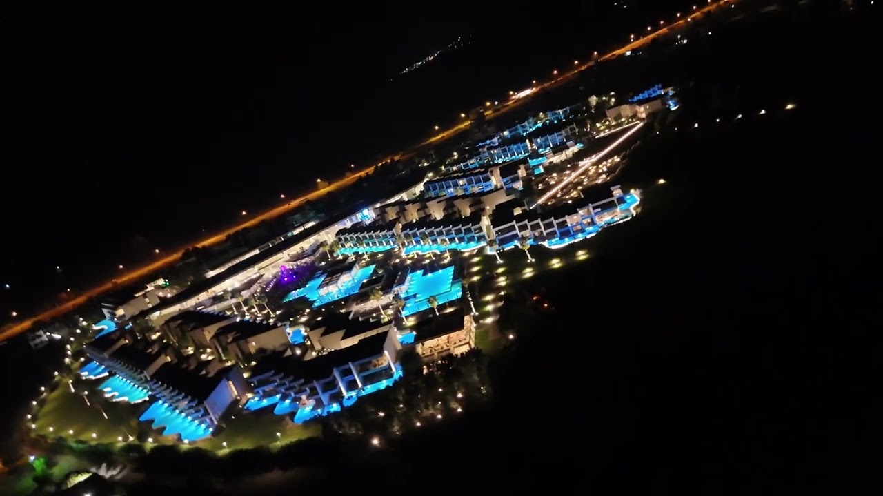 TUI Blue Sensatori Atlantica Dreams by Night Rhodes Greece DJI Mini 4 Pro