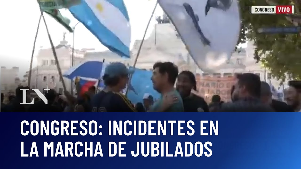 Incidentes en la marcha de jubilados: la policía aplicó el protocolo antipiquetes