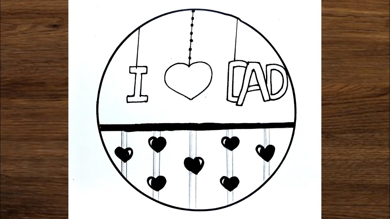 Last Minute Father's Day Greeting Card /Father's Day Drawing / Happy Father's DayCard/ Father's Gift